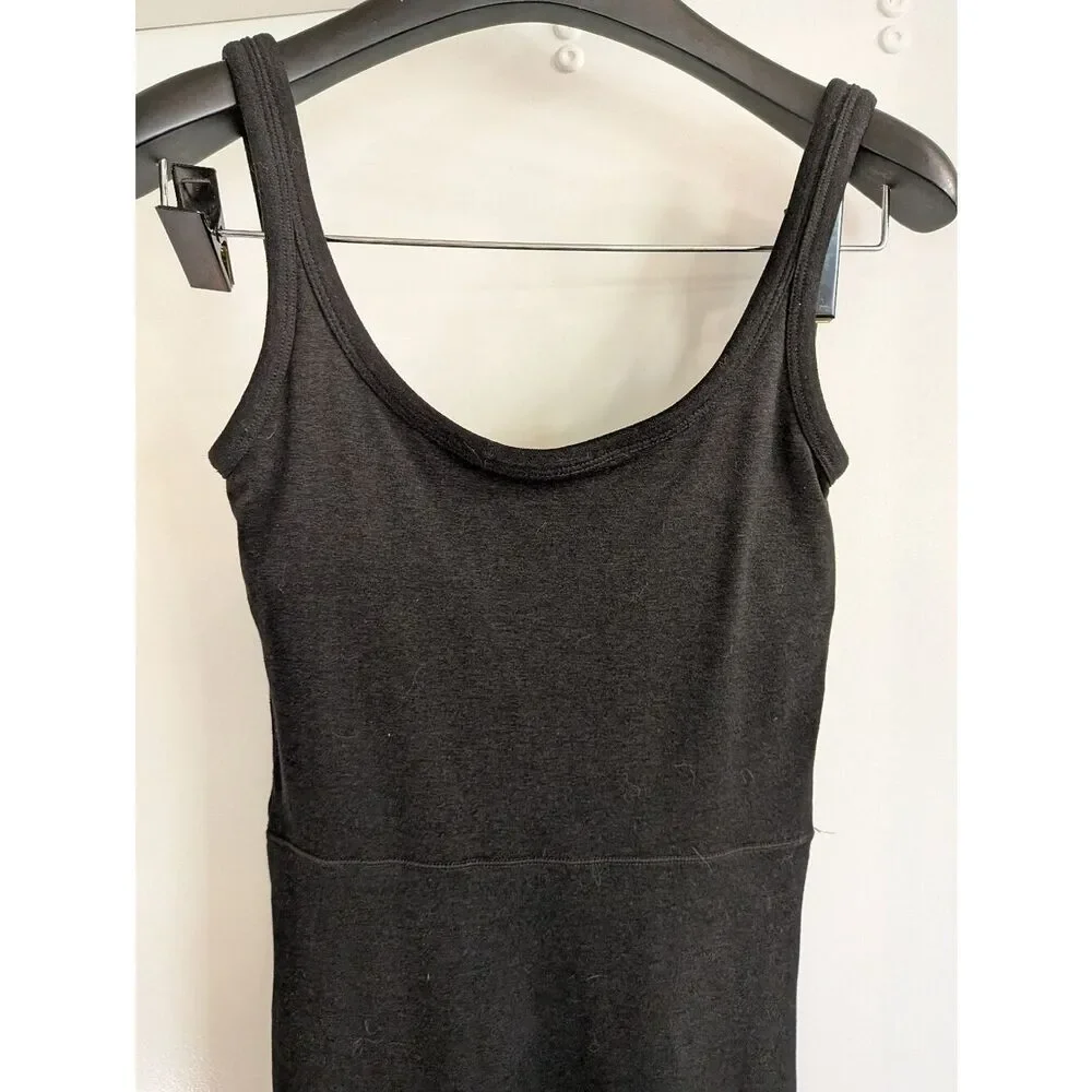 Vuori Halo Essential Jumpsuit Heathered Black Smal Sleeveless Tank Jumpsuit